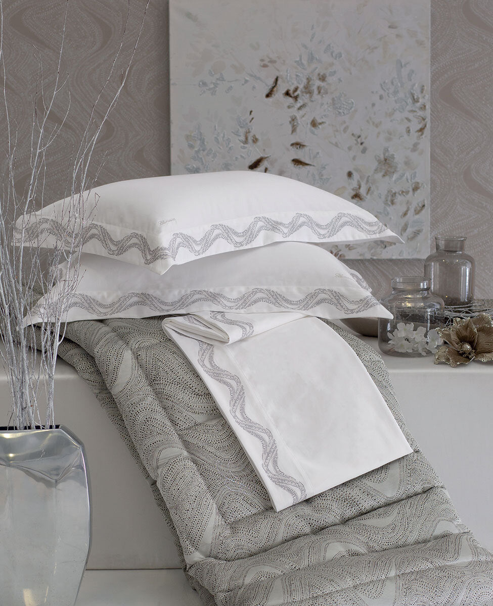 Lenzuola Crystelle Ricamato Matrimoniale – Blumarine Home