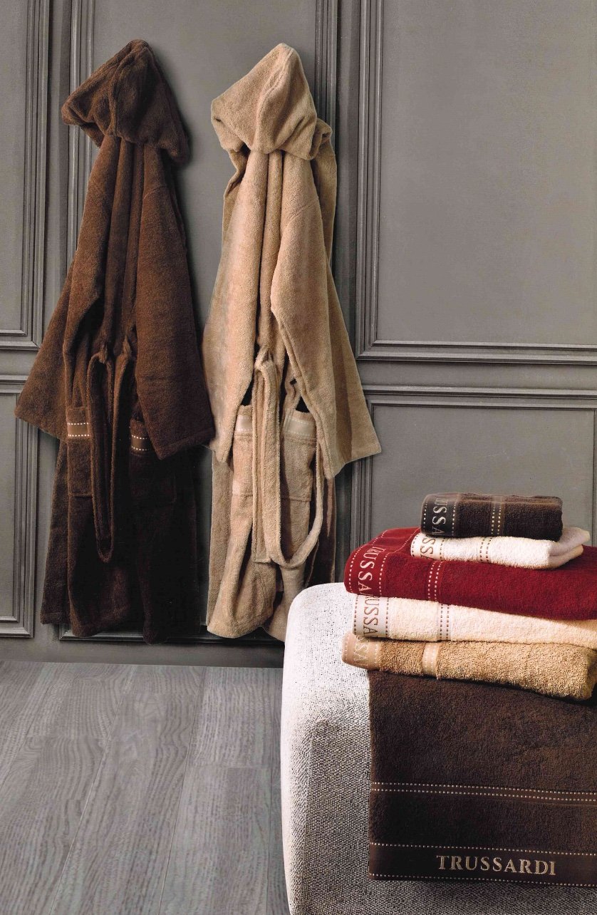 SET ACIUGAMANI 1 + 1 COTONE RIBBON I TRUSSARDI