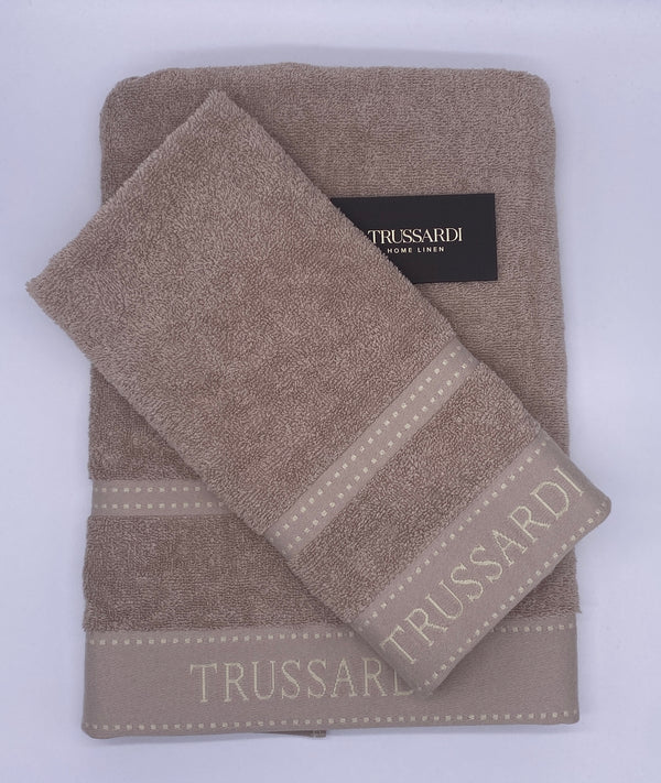 SET ACIUGAMANI 1 + 1 COTONE RIBBON I TRUSSARDI