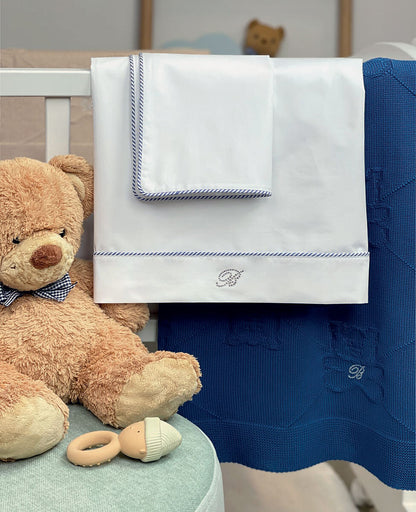 Completo lenzuola culla Navy- Blumarine baby