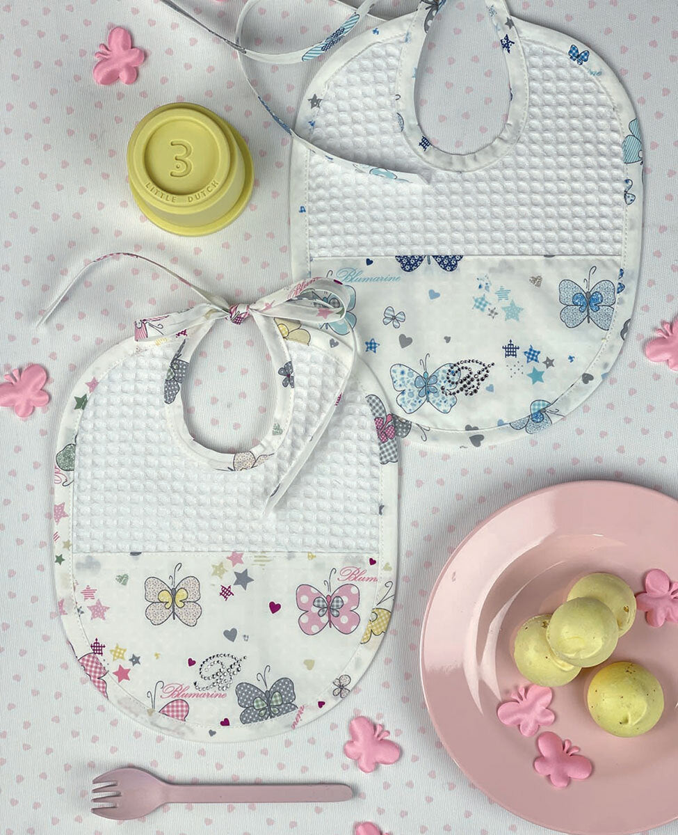 Set 3 Bavaglini Farfalle-Blumarinebaby