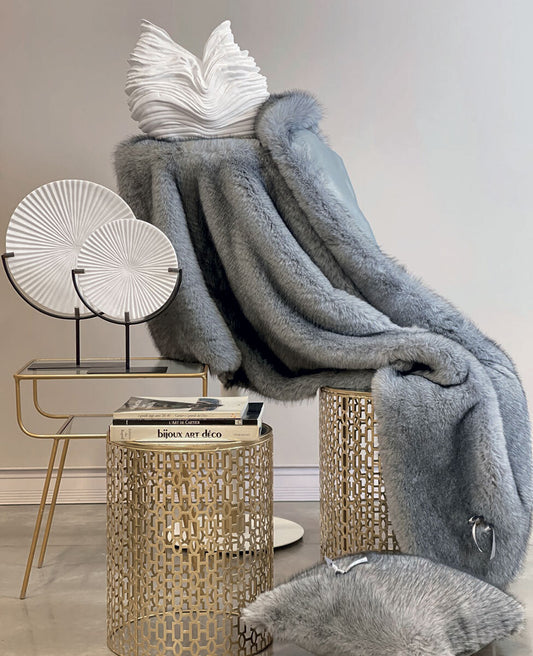 Blumarine Home Plaid Volpe Argentata 140x180