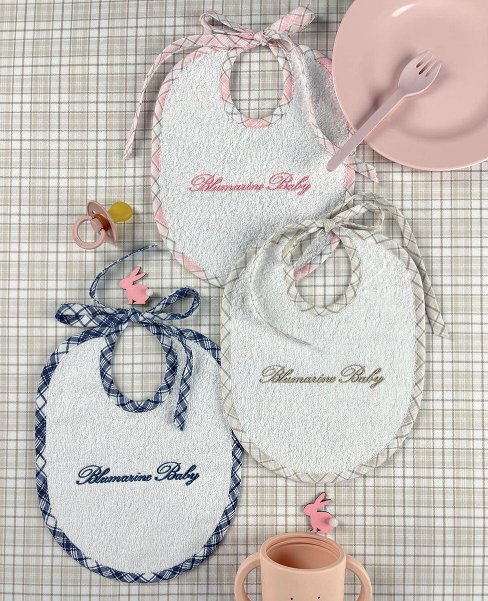 Set 3 bavaglini in spugna British-Blumarine baby